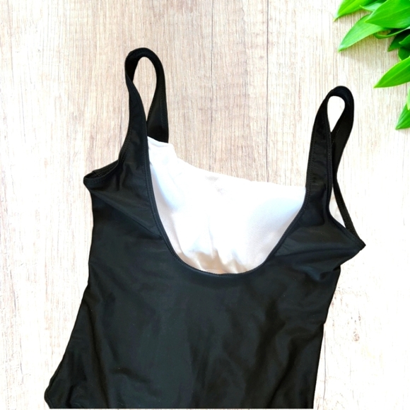 🔖Final Sale! Black & White Polka Dot One-Piece Swimsuit- Scoop Back - Picture 9 of 12